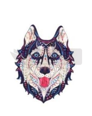 Puzzle drewniane eko 73 Śnieżny husky A4