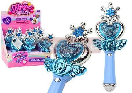 Różdżka księżniczki świało dźwięk niebieska