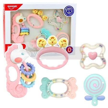 Grzechotki sensoryczne pastelowe 5szt