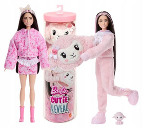 BARBIE CUTIE REVEAL SŁODKIE KOKARDKI LALKA W PRZEBRANIU słodkiej OWIECZKI JJP66
