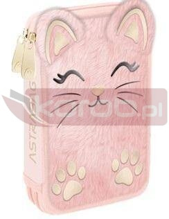 Piórnik poj z wyp Astrabag Fluffy Kitty ASTRA