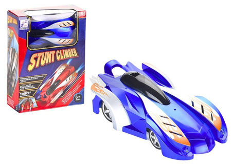 Autko sportowe RC jeżdżące po ścianach niebieskie