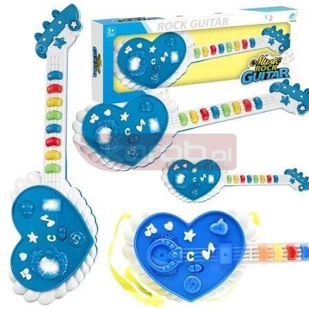 Gitara interaktywna dla dzieci niebieska