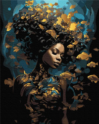 Malowanie po numerach 40x50cm - Promień złota