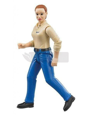 Figurka kobiety w niebieskich dżinsach