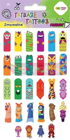 Tatuaże zmywalne Fingers Tattoo HAPPY COLOR