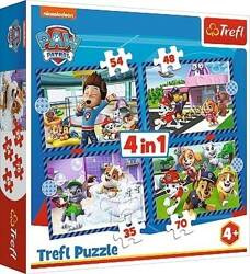 Puzzle 4w1 Psie sprawy TREFL