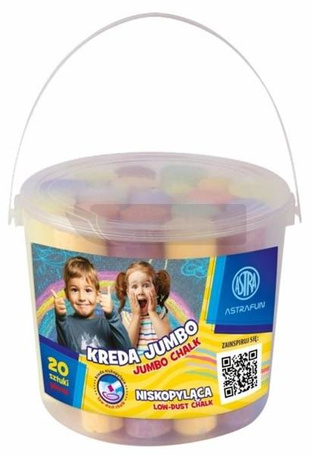 Kreda Jumbo Wiaderko Fun 20szt ASTRA
