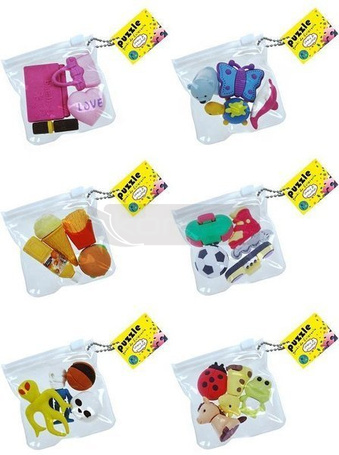 Gumki do Ścierania Puzzle 4 szt. MIX STnux