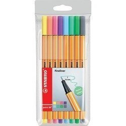 Cienkopis Point 88 pastel 8 kolorów etui STABILO