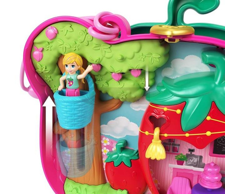 LALKA POLLY POCKET PIESEK TRUSKAWKOWY MIŚ zestaw do zabawy dla dzieci +4 HRD35