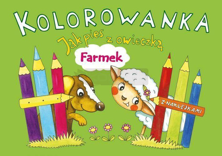 Kolorowanka. Jak pies z owieczką. Farmek