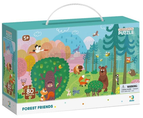 Puzzle obserwacyjne 80 Leśni przyjaciele