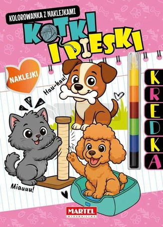Kolorowanka z kredką Kotki i pieski