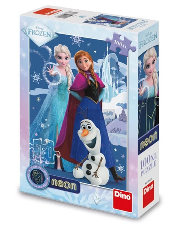 Puzzle 100 świecące w ciemności Kraina Lodu Frozen