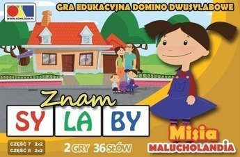 Gra domino. Znam sylaby. Cz. 7 i 8 - zestaw Misia