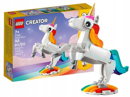 LEGO CREATOR 31140 Magiczny jednorożec 3w1 zestaw klocków dla dzieci +7 lat