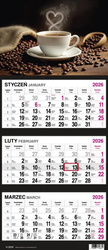 Kalendarz 2026 Trójdzielny Kawa