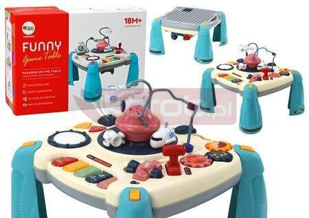 Stolik edukacyjny interaktywny pianinko niebieskie