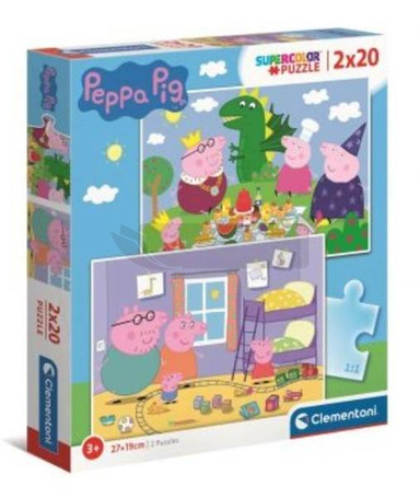 Puzzle 2x20 Super Kolor Peppa Pig