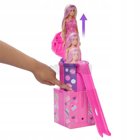 LALKA BARBIE PARTY UNBOXED Urodzinowa niespodzianka ze zjeżdżalnią JKF66