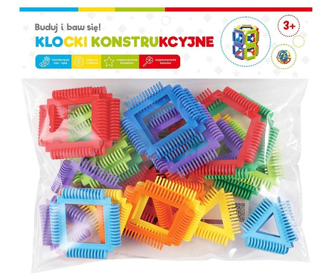 Klocki konstrukcyjne figury przestrzenne 32el