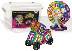 Klocki magnetyczne w kuferku 118el