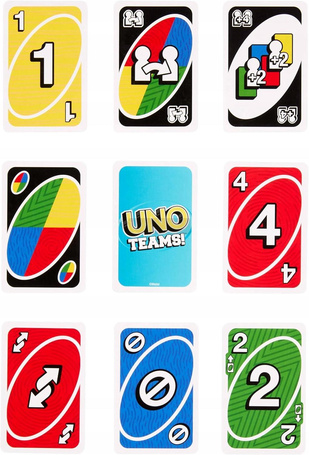 GRA KARTY UNO TEAMS gra rodzinna dla dzieci +7 lat HXT58