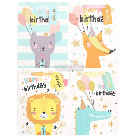 Torba prezentowa Party 18x23x10cm mix STRIGO