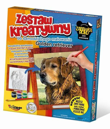 Wypukła malowanka Psy - Golden Retriver