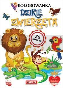 Kolorowanka Dzikie zwierzęta z naklejkami