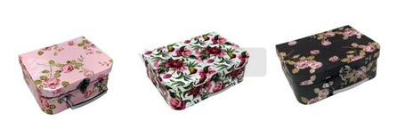 Walizka kuferek z rączką zamek 30,2x21,9x9,5cm MIX