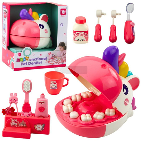 Zestaw dentysta jednorożec różowy