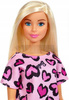Lalka Barbie w sukience różowej w serduszka GHW45