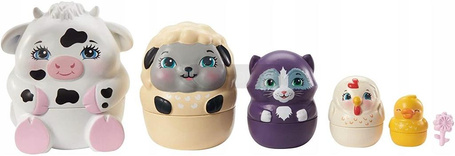 ENCHANTIMALS LALKA CAMBRIE COW + DOMEK ZWIERZĄTEK GTM48