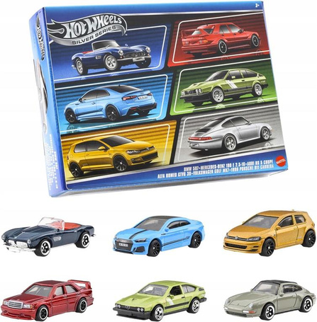 HOT WHEELS SILVER SERIES Euro Style Multipack zestaw 6 aut JBY79
