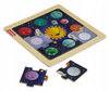 FISHER PRICE PUZZLE DREWNIANE 9 elementów KOSMOS PLANETY dla dzieci +2 lata HXV16