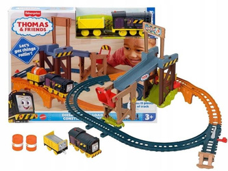 FISHER PRICE TOMEK I PRZYJACIELE Załadunek na budowie, zestaw torów +Diesel JBW20