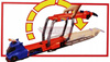 HOT WHEELS CITY MIEJSKI TRANSPORTER AUTEK tor wyścigowy z wyrzutnią + autko HYT83