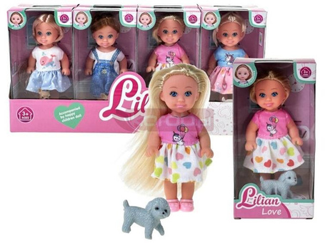 Laleczka 12cm z pieskiem MIX