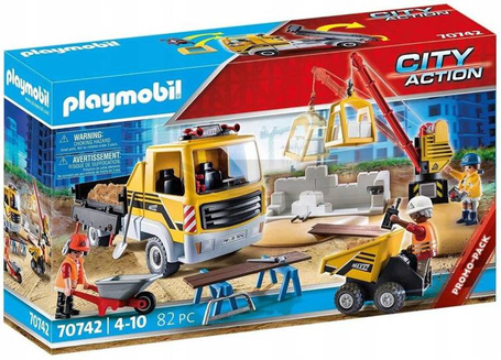 PLAYMOBIL City Action 70742 Plac budowy z wywrotką