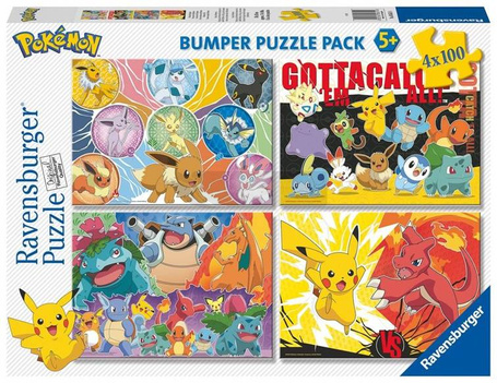 Puzzle dla dzieci 4x100 Pokemon