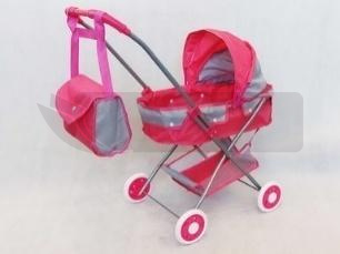 Wózek gondola różowo-szary