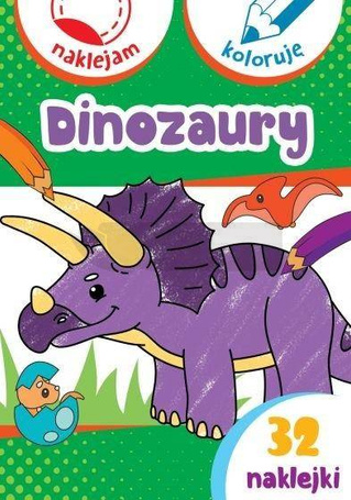 Dinozaury. Naklejam i koloruję
