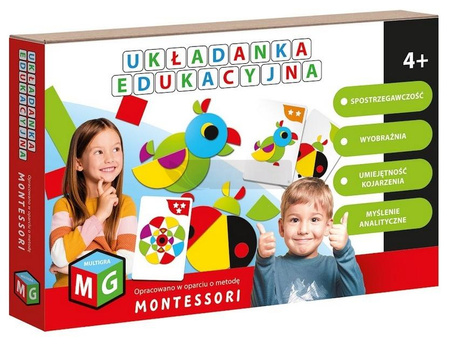 Montessori układanka edukacyjna Papuga