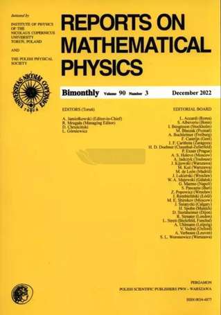 Reports on Mathematical Physics 90/3