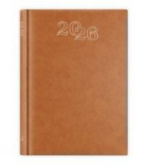 Kalendarz 2026 A5 dzienny standard brązowy