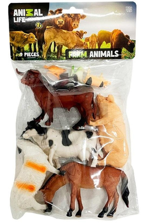 Figurki zwierzęta na farmie 9szt