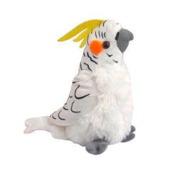 Maskotka Papuga nimfa biała 17 cm