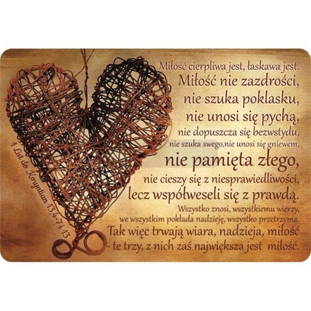 Magnes na lodówkę - Hymn o miłości BRĄZ